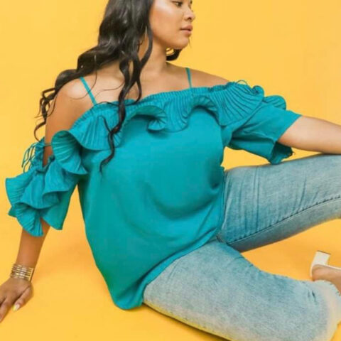 Blusa  Curvy Turquesa Love