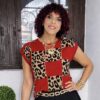 Blusa Red Leopard Chic