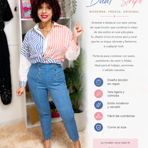 Blusa Curvy Strype Look