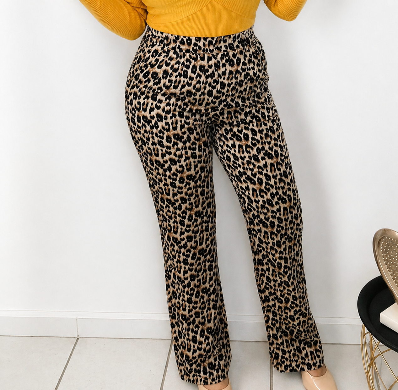 Pantalón Satin Leopard