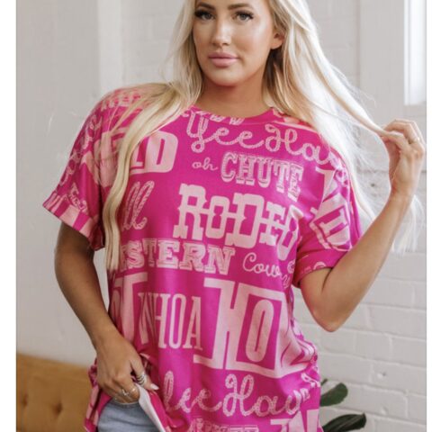 Blusa Pink Rodeo Oversize tee