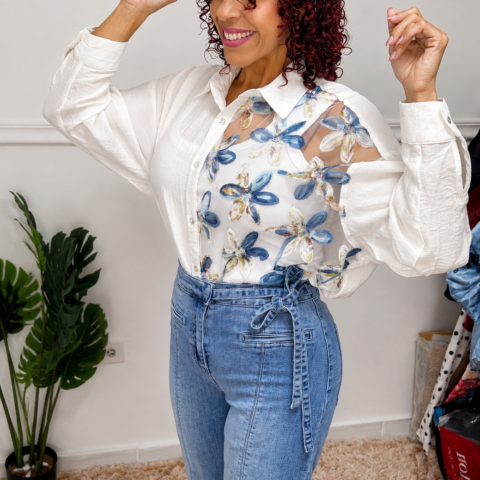 Blusa Elegance Floral Breeze (2 colores) Oversize hasta 3XL