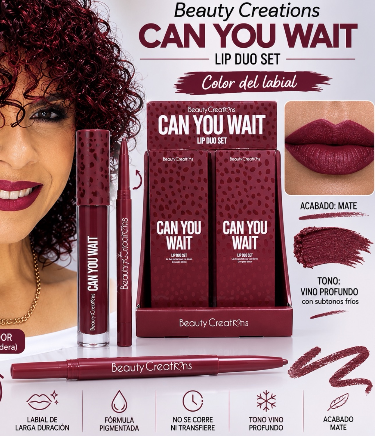 Beauty Creations Matte Lip Dúo (2 tonos)