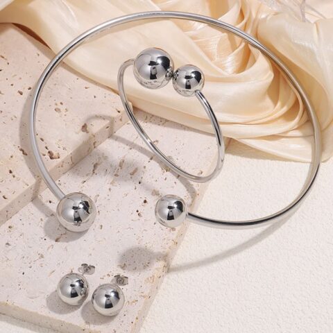 Set Silver Esphere (4pz con sortija)