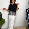 Blusa Elegance Lace Noir
