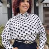 Blusa Navy Dots European Style con capa removible