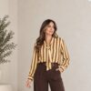 Blusa Satin Stripe Butter