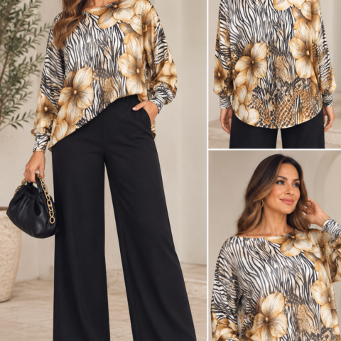 Blusa Italiana zebra 🇮🇹